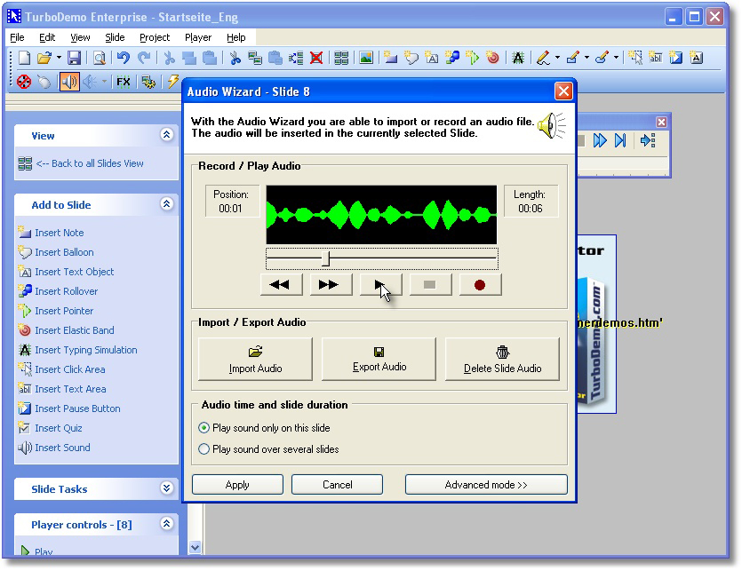 TurboDemo 7.5 screenshot